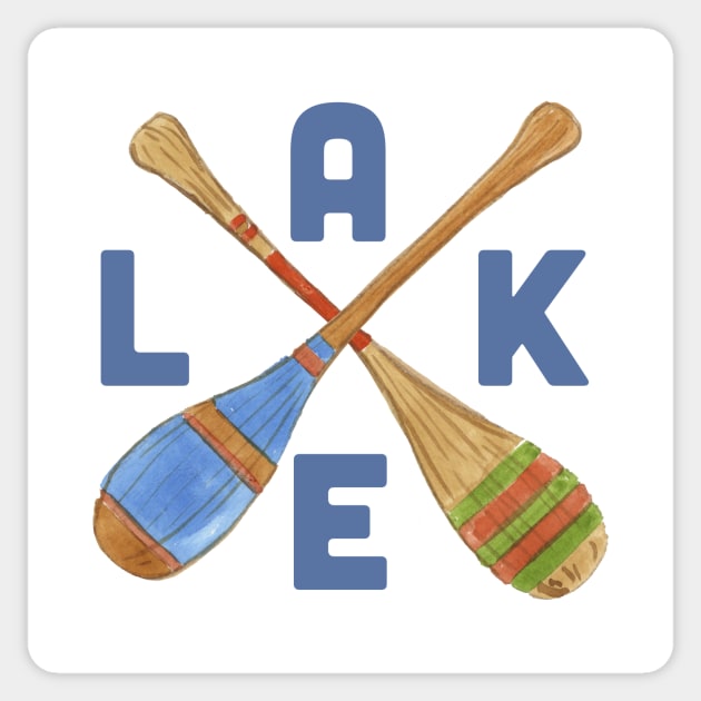 Lake paddles Sticker by SWON Design